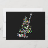 Kerst Hockey Sportbal Kerstman Hoed Xmas  Feestdagenkaart (Voorkant)