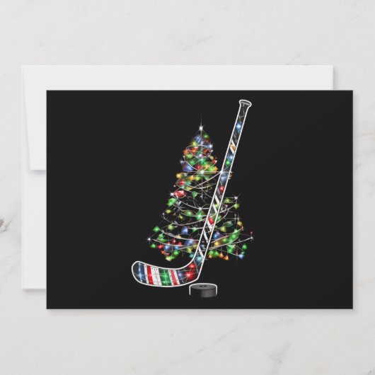 Kerst Hockey Sportbal Kerstman Hoed Xmas  Feestdagenkaart (Voorkant)