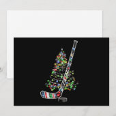 Kerst Hockey Sportbal Kerstman Hoed Xmas  Feestdagenkaart (Voorkant / Achterkant)