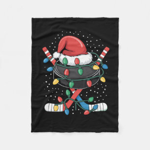 Kerst Hockey Xmas Kerstman Sport Hoed Bal Fleece Deken