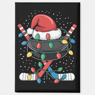Kerst Hockey Xmas Kerstman Sport Hoed Bal Magneet