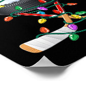Kerst Hockey Xmas Kerstman Sporthoed Ll Kinderen J Poster (Hoek)