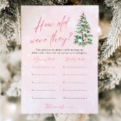 Kerst hoe oud waren ze spel Baby shower Kaart