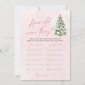 Kerst hoe oud waren ze spel Baby shower Kaart (Voorkant)