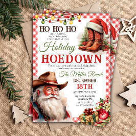 Kerst Hoedown Westerne Vakantie Hoedown Xmas Kaart