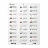 Kerst Hoefijzer Hulst Bes Terug Adres Etiket (Full Sheet)