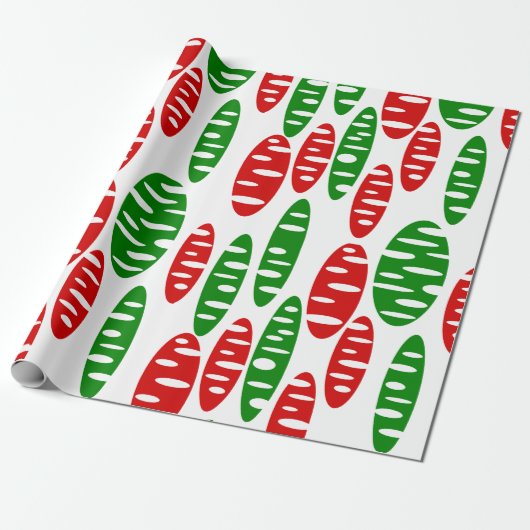 Kerst Holey Ovals Cadeaupapier (Uitgerold)