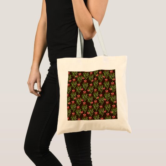 Kerst Hollies - Boodschappentas Tote Bag (Voorkant (product))