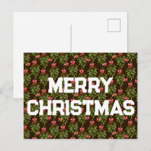 Kerst Hollies - Kerstkaart