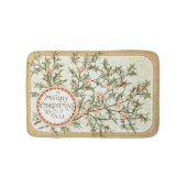 Kerst Holly Antiek Groet Badmat (Voorkant)