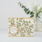Kerst Holly Antiek Groet Briefkaart (Staand voorkant)