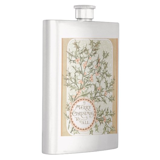Kerst Holly Antiek Groet Flacon (Rechts)