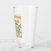 Kerst Holly Antiek Groet Glas (Links)