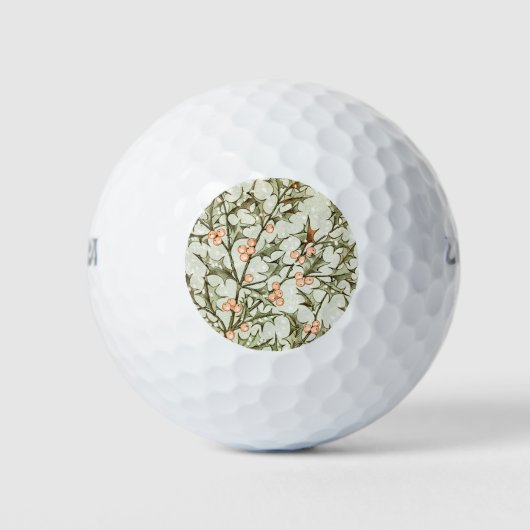 Kerst Holly  Antiek Groet Golfballen (Voorkant)
