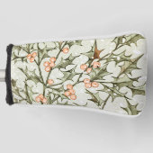 Kerst Holly  Antiek Groet Golfheadcover (Voorkant)