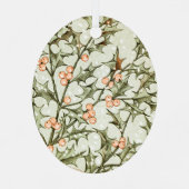 Kerst Holly  Antiek Groet Metalen Ornament (Achterkant)