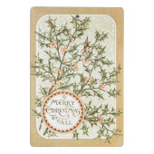 Kerst Holly Antiek Groet Mini Klembord (Achterkant)
