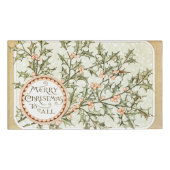 Kerst Holly  Antiek Groet Naambadge (Voorkant)