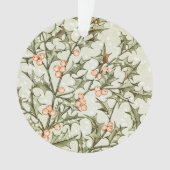 Kerst Holly  Antiek Groet Ornament (voorkant)