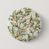 Kerst Holly  Antiek Groet Ronde Button 5,7 Cm (Voorkant)