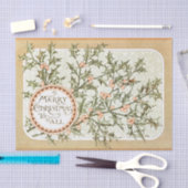 Kerst Holly Antiek Groet Tissuepapier (Craft)