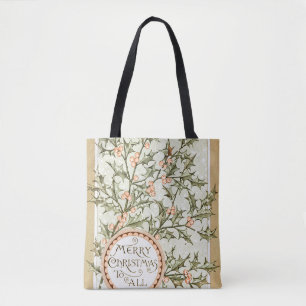 Kerst Holly Antiek Groet Tote Bag