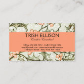 Kerst Holly  Antiek Groet Visitekaartje (Achterkant)