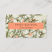 Kerst Holly  Antiek Groet Visitekaartje (Voorkant)