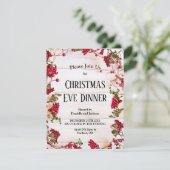 Kerst Holly Berries Kerstavond Kaart (Staand voorkant)