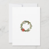 Kerst Holly Berries Party Kaart (Achterkant)