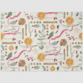 Kerst Holly Berry kaneel Sinaasappel Decoupage Tissuepapier (Voorkant)