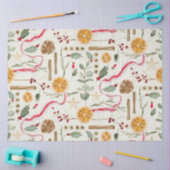 Kerst Holly Berry kaneel Sinaasappel Decoupage Tissuepapier (Craft)