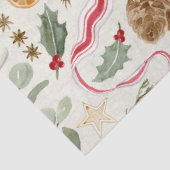 Kerst Holly Berry kaneel Sinaasappel Decoupage Tissuepapier (Detail)