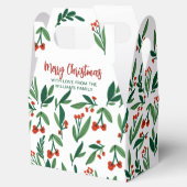 Kerst Holly Berry Leaves Holiday Bedankdoosjes (Geopend)