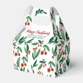 Kerst Holly Berry Leaves Holiday Bedankdoosjes (Voorkant Zijde)