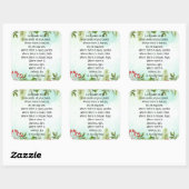 Kerst Holly Berry St. Francis Prayer Vierkante Sticker (Vel)