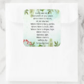 Kerst Holly Berry St. Francis Prayer Vierkante Sticker (Tas)