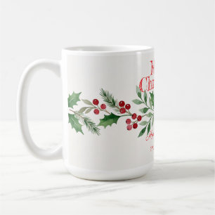 Kerst Holly Bes 'Gemaakt Met Liefde' Koffiemok