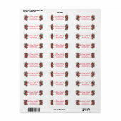 kerst holly bessen florood calligrafie etiket (Full Sheet)