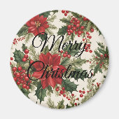 Kerst Holly & bessen magneet (Voorkant)
