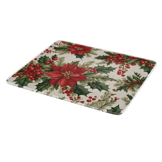 Kerst Holly & bessen snijplank (Hoek)