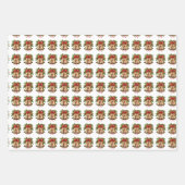 Kerst Holly Bladeren & Bessen Klokken & Gift Inpakpapier Vel (Voorkant 2)