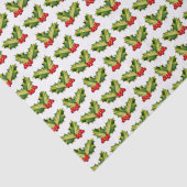 Kerst Holly Bladeren & Bessen Klokken & Gift Tissuepapier (Detail)