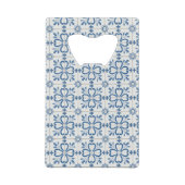 Kerst holly bladeren en bloemblaadjes tegels creditkaart flessenopener (Voorkant)