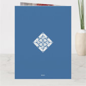 Kerst holly bladeren en bloemblaadjes tegels kaart (Achterkant)