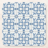 Kerst holly bladeren en bloemblaadjes tegels kartonnen onderzetters (Voorkant)