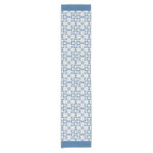 Kerst holly bladeren en bloemblaadjes tegels korte tafelloper (Voorkant)