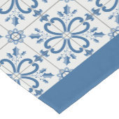 Kerst holly bladeren en bloemblaadjes tegels korte tafelloper (Hoek)