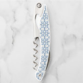 Kerst holly bladeren en bloemblaadjes tegels kurkentrekker (Voorkant)