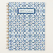 Kerst holly bladeren en bloemblaadjes tegels planner (Voorkant)